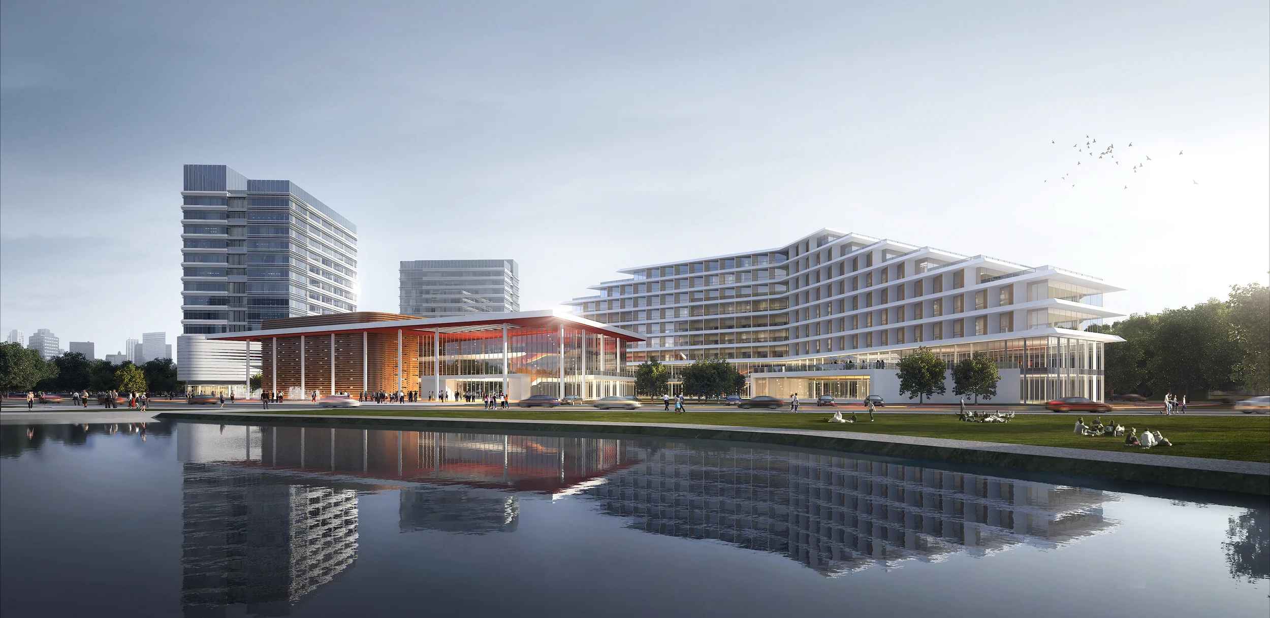 Civic waterfront complex.